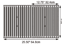 Комплект Чугунных решеток (2 шт 33x39 см)  для грилей Signet, Broil King