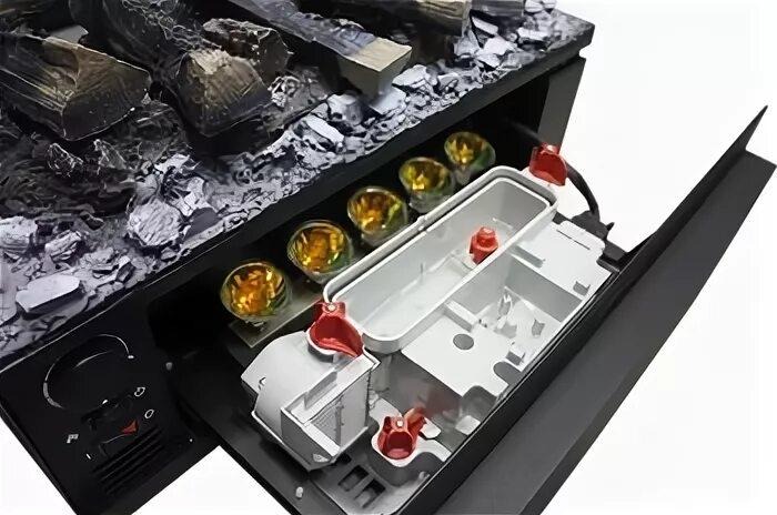 выдвижной блок для установки бака с водой в электрокамине с парогенератором