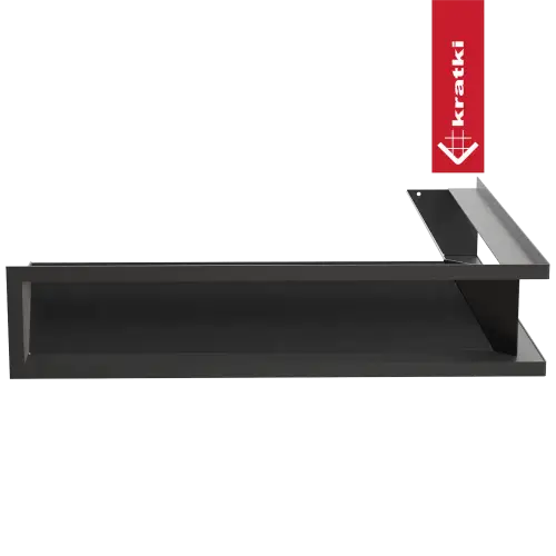 Решетка Kratki Luft SF (Slim) угловая стандарт 560х560х120 черный, 45S фото 2