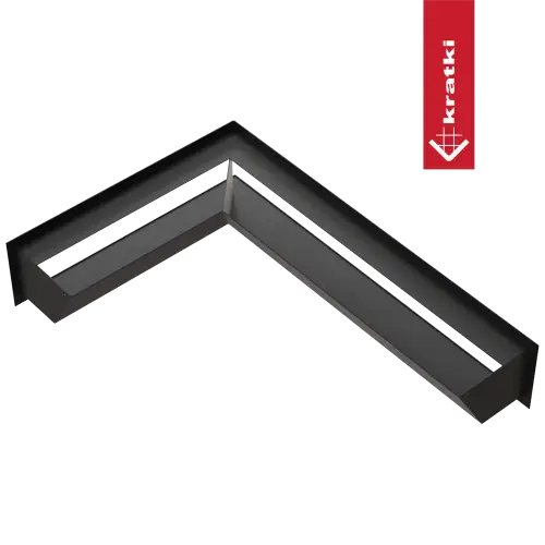 Решетка Kratki Luft угловая левая 600х400х120 черная, 45S фото 3
