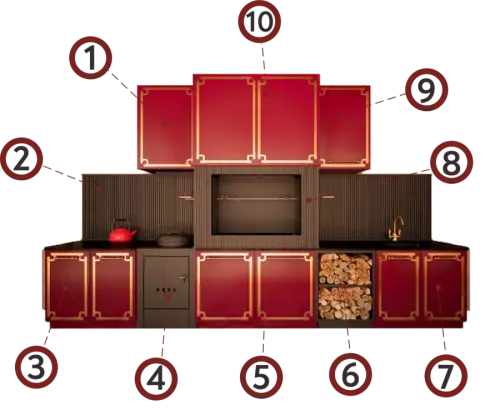 Линейная кухня ASTOV Garnet фото 11