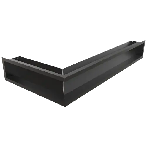 Решетка Kratki Luft SF (Slim) угловая правая 400х800х120 черная, 45S