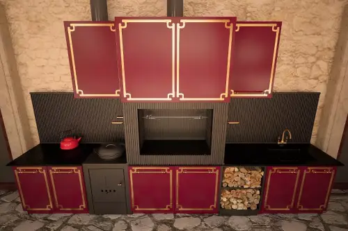 Линейная кухня ASTOV Garnet фото 8