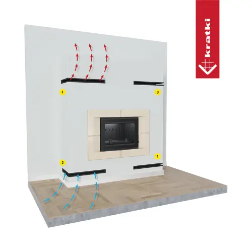 Решетка Kratki Luft SF (Slim) угловая левая 400х800х120 черная, 45S фото 3